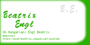 beatrix engl business card